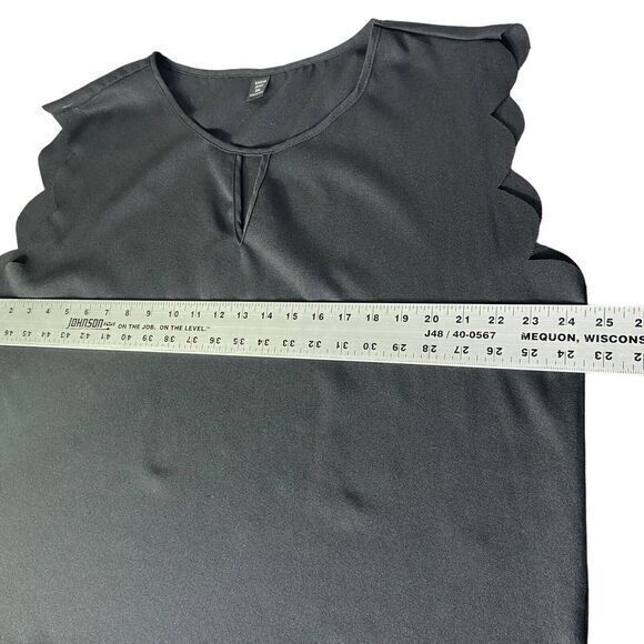 Shein Curve Women's Top Curvy Sleeveless Black Blouse Round Neck‎ Size 3XL - Picture 9 of 10